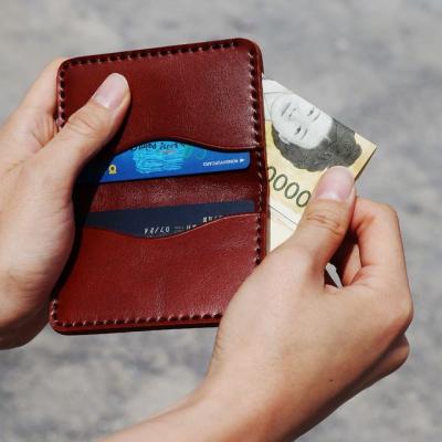수제카드지갑 [천삼백케이] [에치펠레] 수제 가죽 지폐수납 카드지갑 프리미엄