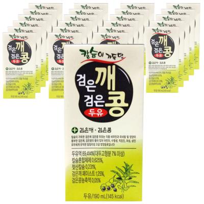 푸르밀검은콩우유 서울우유 검은깨, 190ml, 24개