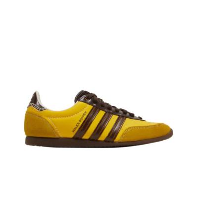 아디다스웨일즈보너 아디다스 x 웨일스 보너 재팬 슈즈 헤이지 옐로우 다크 브라운 Adidas x Wales Bonner Japan Shoes Hazy Yellow Dark Brown