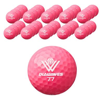 골프공 다이아윙스 고반발 비거리 전용 장타 골프공 X2, 핑크, 50개