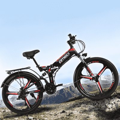 전기자전거 OMECI 접이식 전기산악 자전거 24/26 인치 리튬배터리 오프로드 MTB 남녀 전동